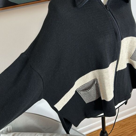 Transparente boxy, zip front cardigan, one size - Picture 3 of 6